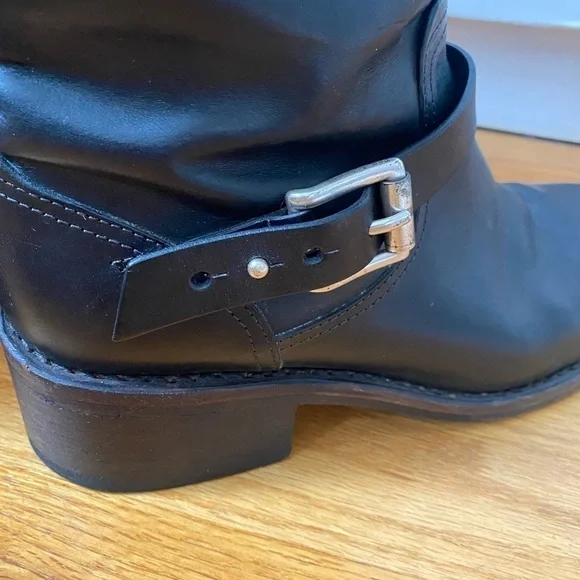 Rag&Bone Black Norton Tall Moto Combat Boots Sz 9 - Picture 5 of 11